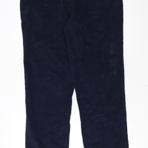 IZOD Men's Blue Corduroy Straight Trousers 34x32