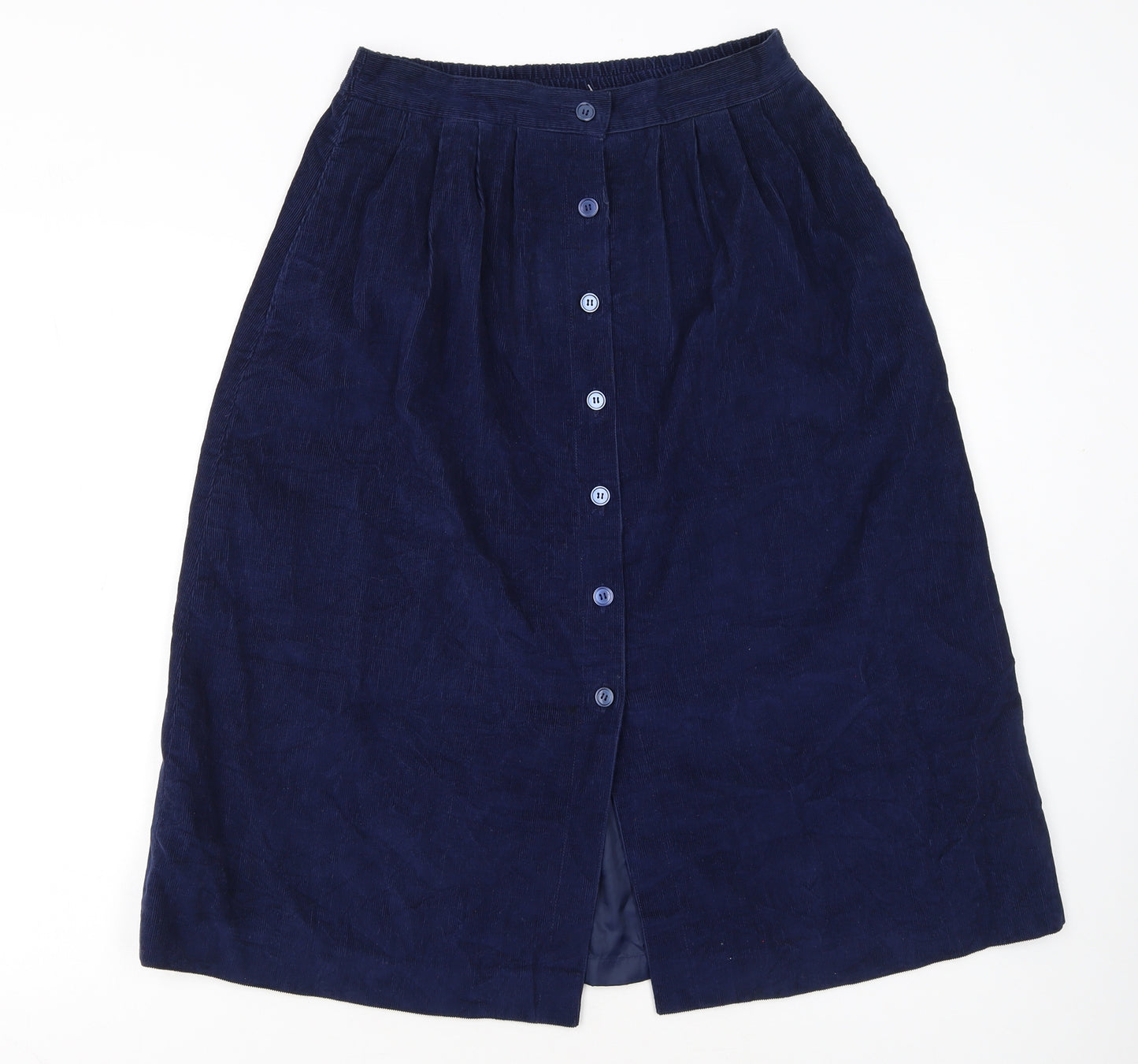 S.V.P. Womens Blue Corduroy A-Line Midi Skirt Size 12