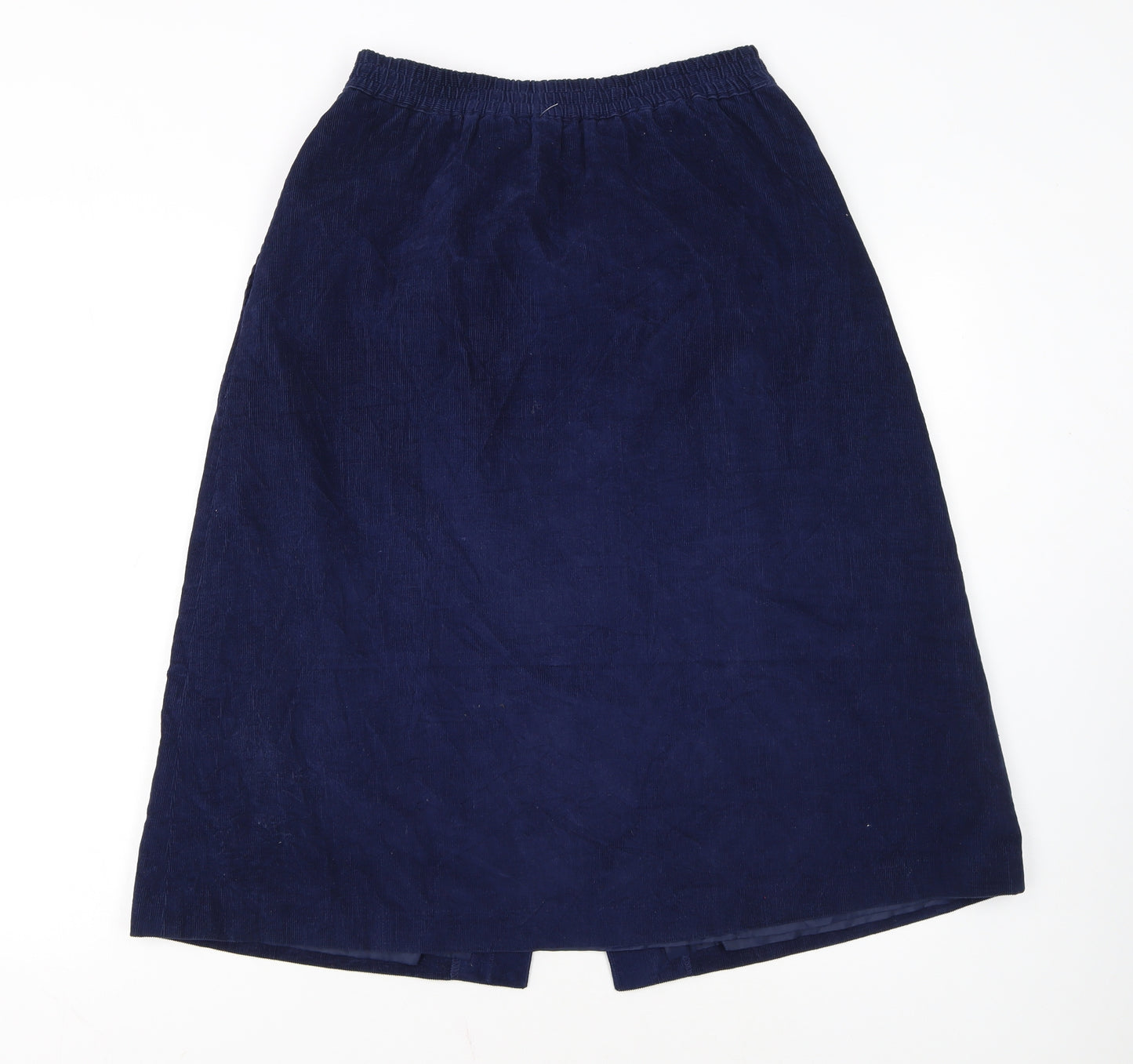 S.V.P. Womens Blue Corduroy A-Line Midi Skirt Size 12