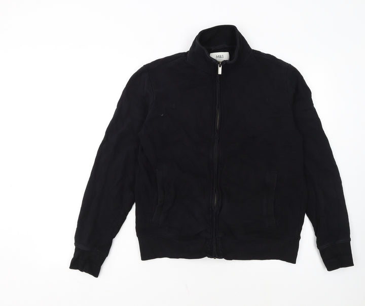 Marks and Spencer Men's Black M Basic Full Zip Fleece Jacket