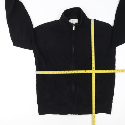 Marks and Spencer Men's Black M Basic Full Zip Fleece Jacket