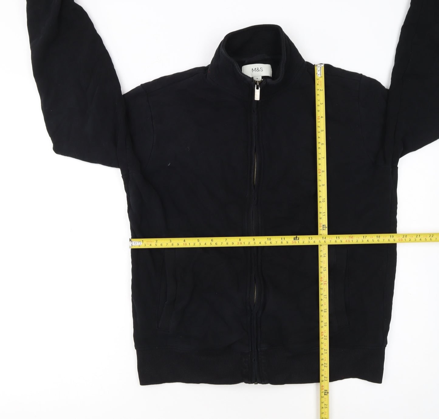 Marks and Spencer Men's Black M Basic Full Zip Fleece Jacket