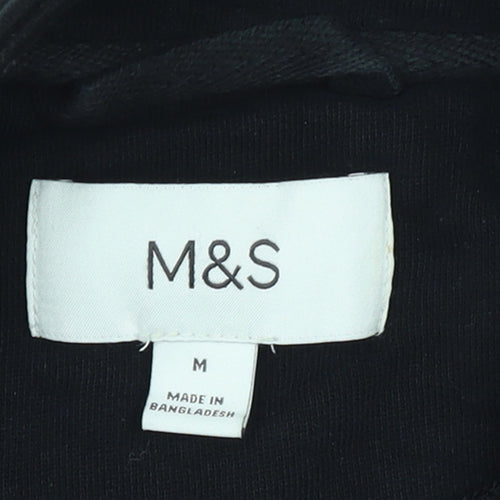 Marks and Spencer Men's Black M Basic Full Zip Fleece Jacket