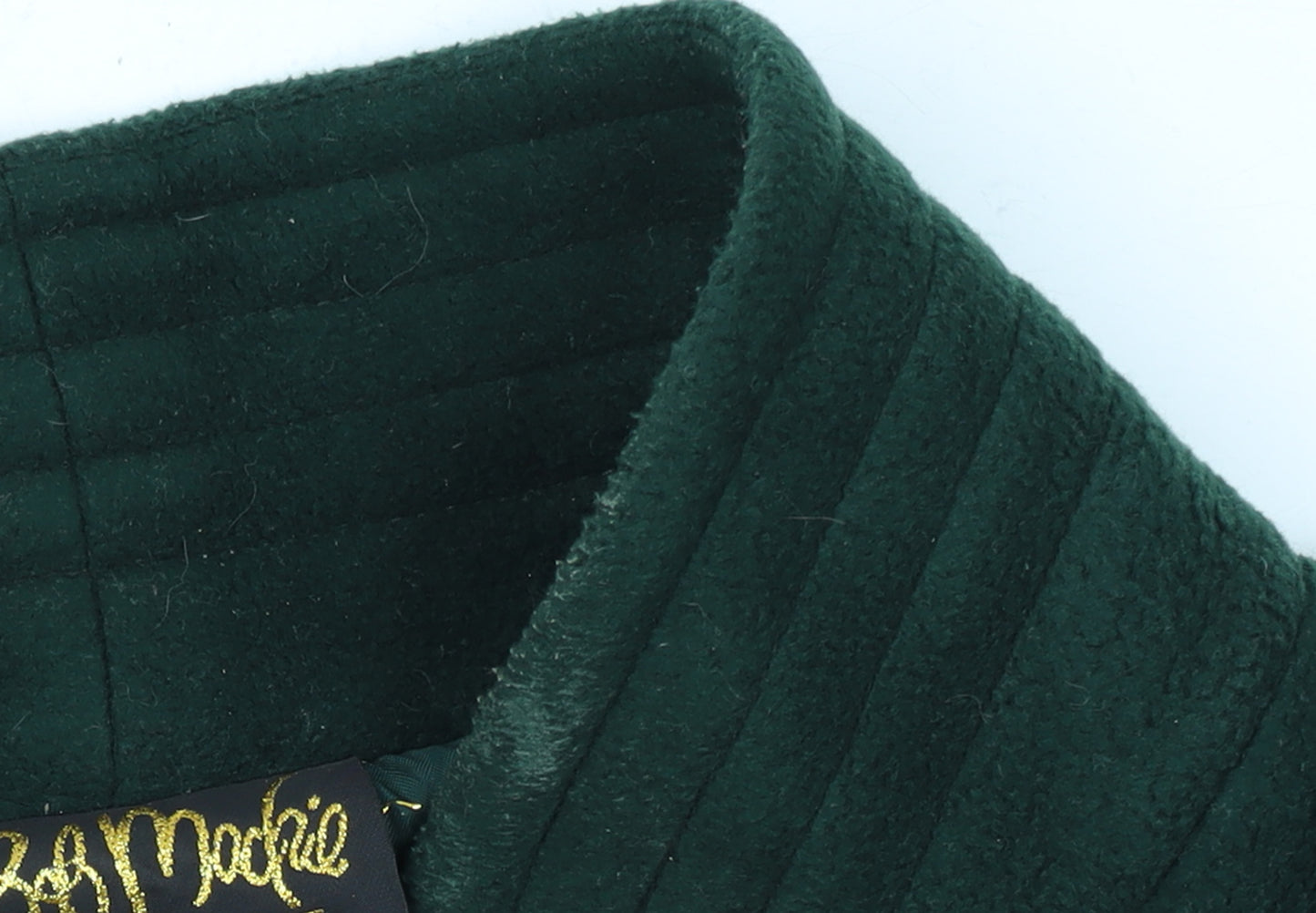 Bob Mackie Women Green Embroidered Floral Fleece Jacket M