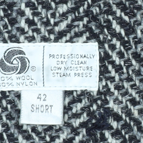 Botany 500 Women's Grey Herringbone Wool Long Overcoat Size 16