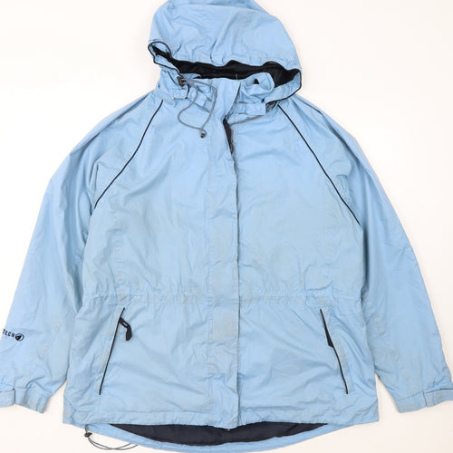 Peter Storm Men's Blue Waterproof Hooded Rain Jacket Size L