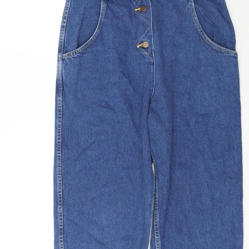 Lee Women Blue Denim Dungaree Jumpsuit Size 10 Adjustable Straps