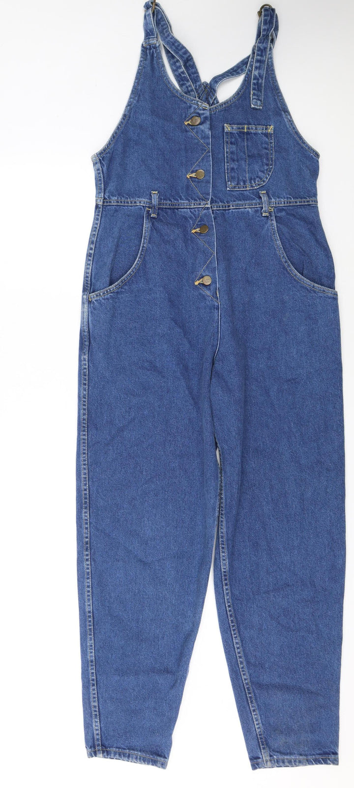 Lee Women Blue Denim Dungaree Jumpsuit Size 10 Adjustable Straps