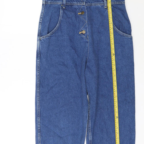 Lee Women Blue Denim Dungaree Jumpsuit Size 10 Adjustable Straps