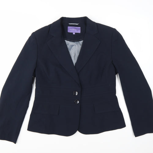 Autonomy Women's Blue Petite Size 14 Classic Two-Button Blazer