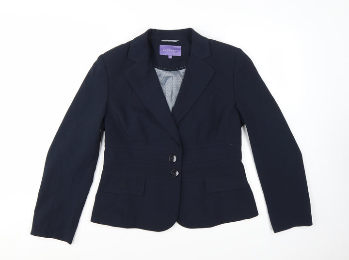 Autonomy Women's Blue Petite Size 14 Classic Two-Button Blazer