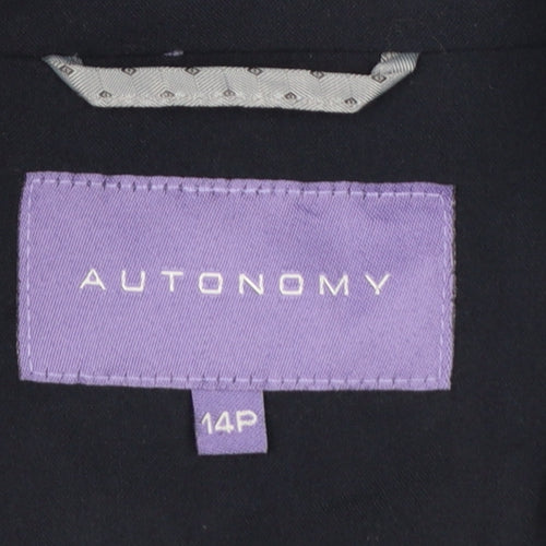 Autonomy Women's Blue Petite Size 14 Classic Two-Button Blazer