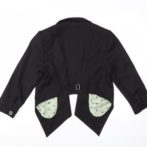 River Island Women Black Size 12 Shawl Lapel Tailored Suit Jacket