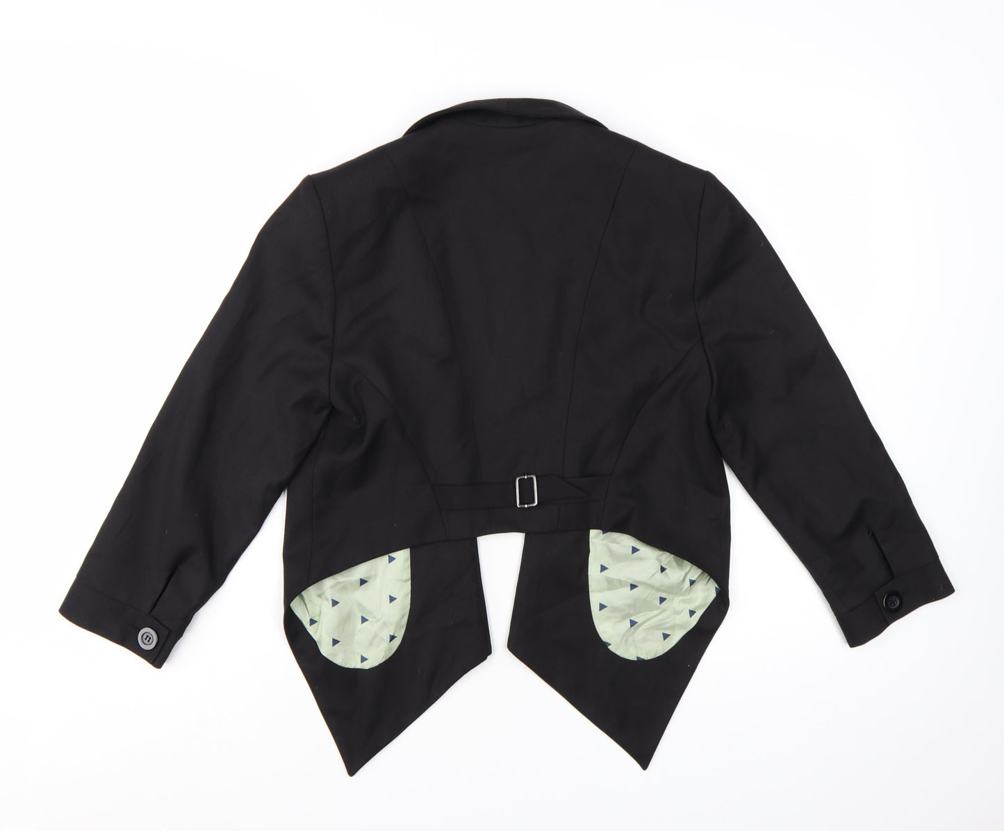 River Island Women Black Size 12 Shawl Lapel Tailored Suit Jacket