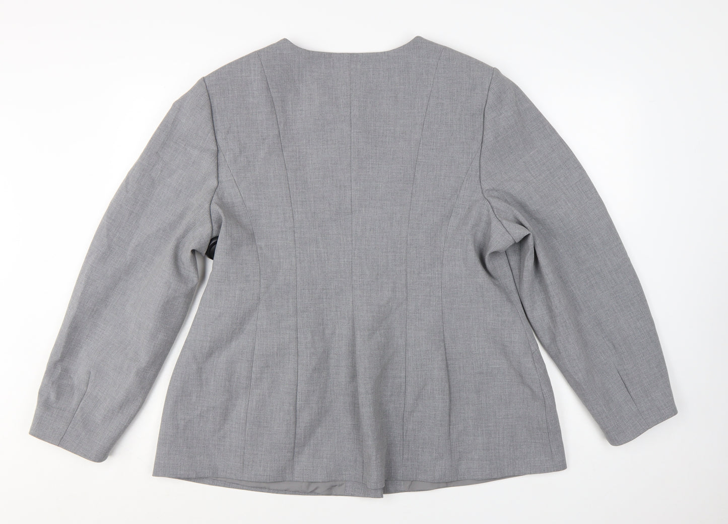 Marks and Spencer Women Grey Size 20 Long Sleeve Suit Jacket