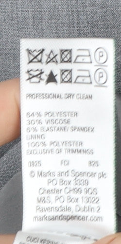 Marks and Spencer Women Grey Size 20 Long Sleeve Suit Jacket