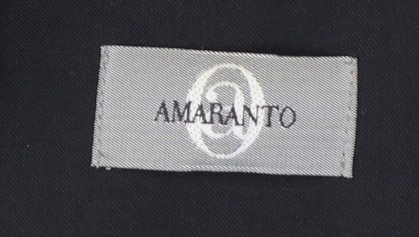 Amaranto Women's Black Size 16 Single-Breasted Blazer