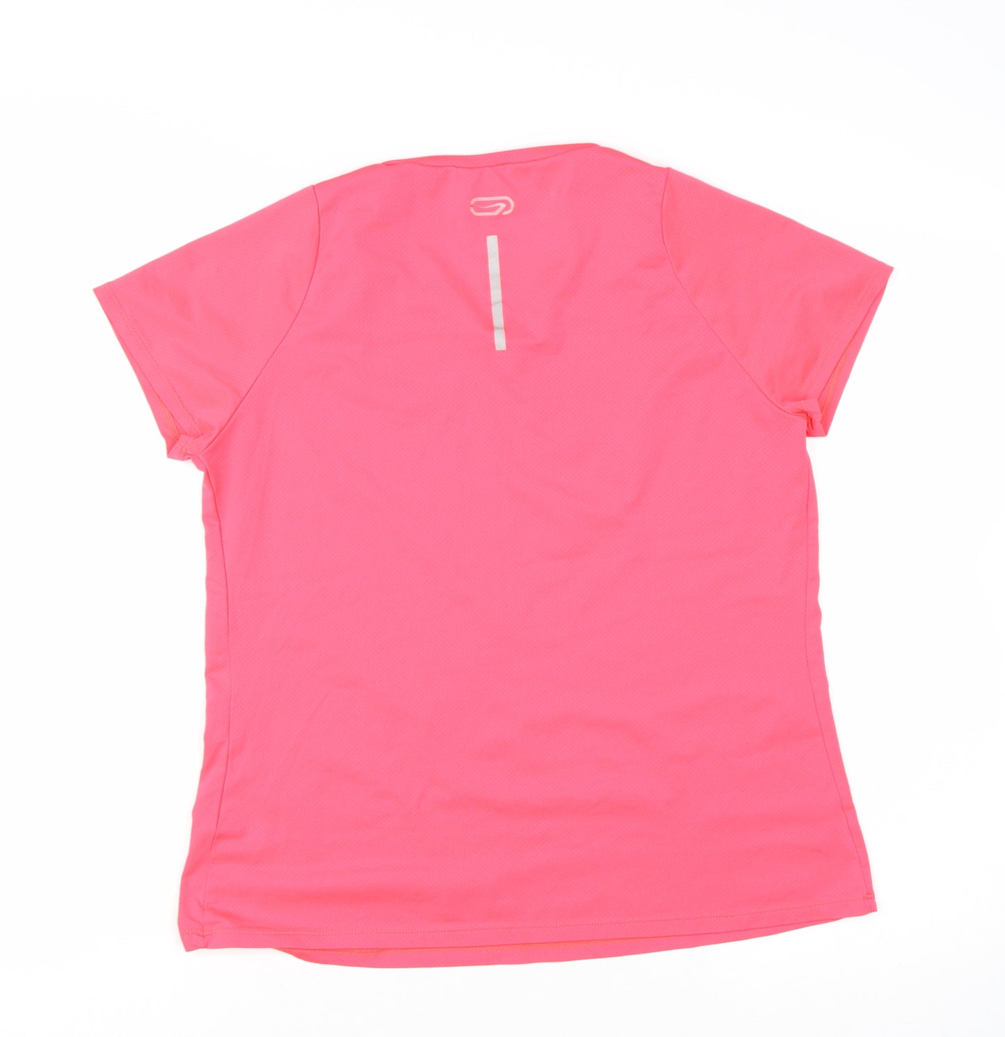 Kalenji Women Pink Short Sleeve V-Neck Running T-Shirt Size 16