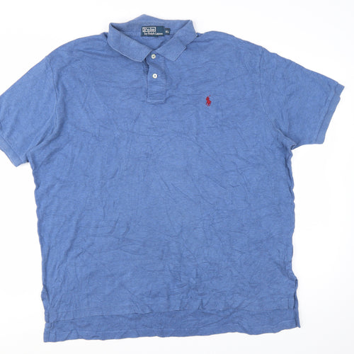 Ralph Lauren Men's Blue Short Sleeve Cotton Polo Shirt XL
