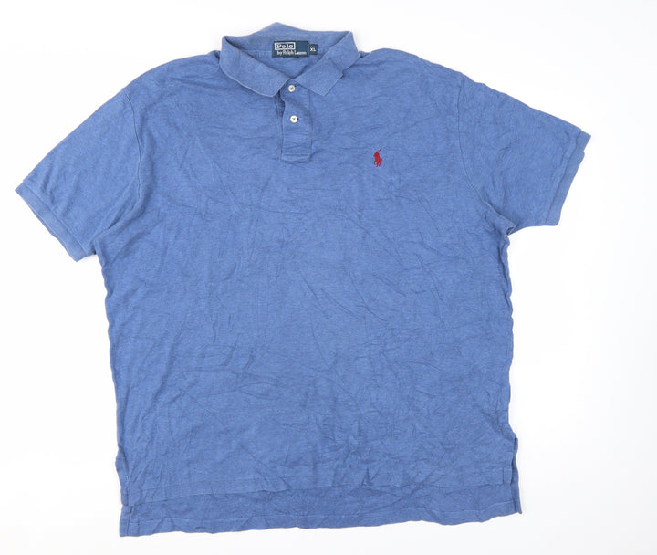 Ralph Lauren Men's Blue Short Sleeve Cotton Polo Shirt XL