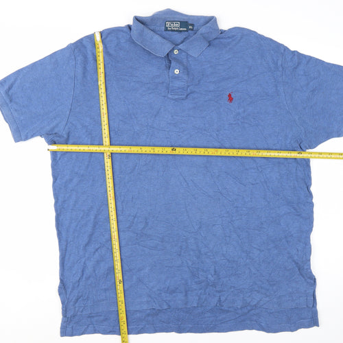 Ralph Lauren Men's Blue Short Sleeve Cotton Polo Shirt XL