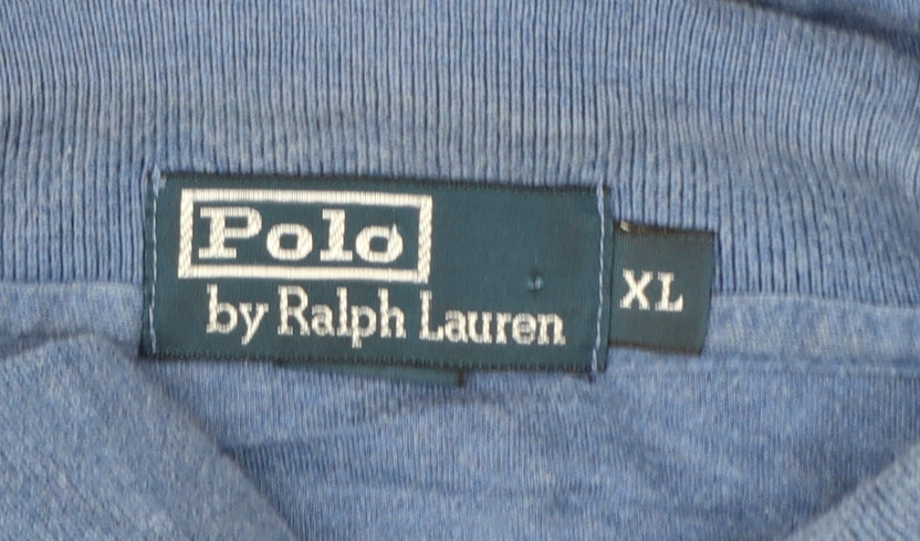 Ralph Lauren Men's Blue Short Sleeve Cotton Polo Shirt XL