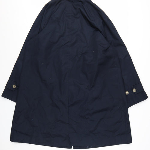 Marks and Spencer Women's Blue Cotton Blend Trench Coat Size 16