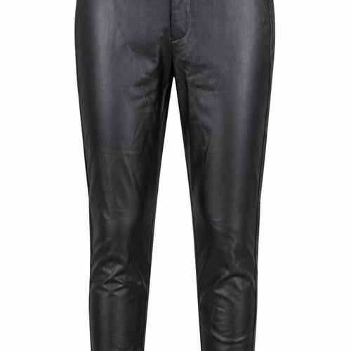 Zara Women Black Coated Skinny Leggings M Stretch Stylish Trousers