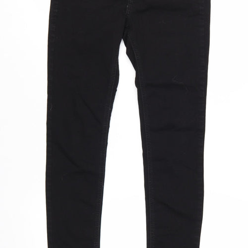 Pull & Bear Womens Black Skinny Jeans Size 12 Slim Fit Denim