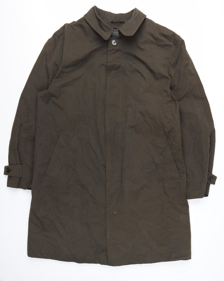 Marks and Spencer Men’s Olive Green L Rain Coat with Removable Lining