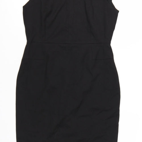 Next Women Black Size 10 Sheath Knee Length Tailoring Dress