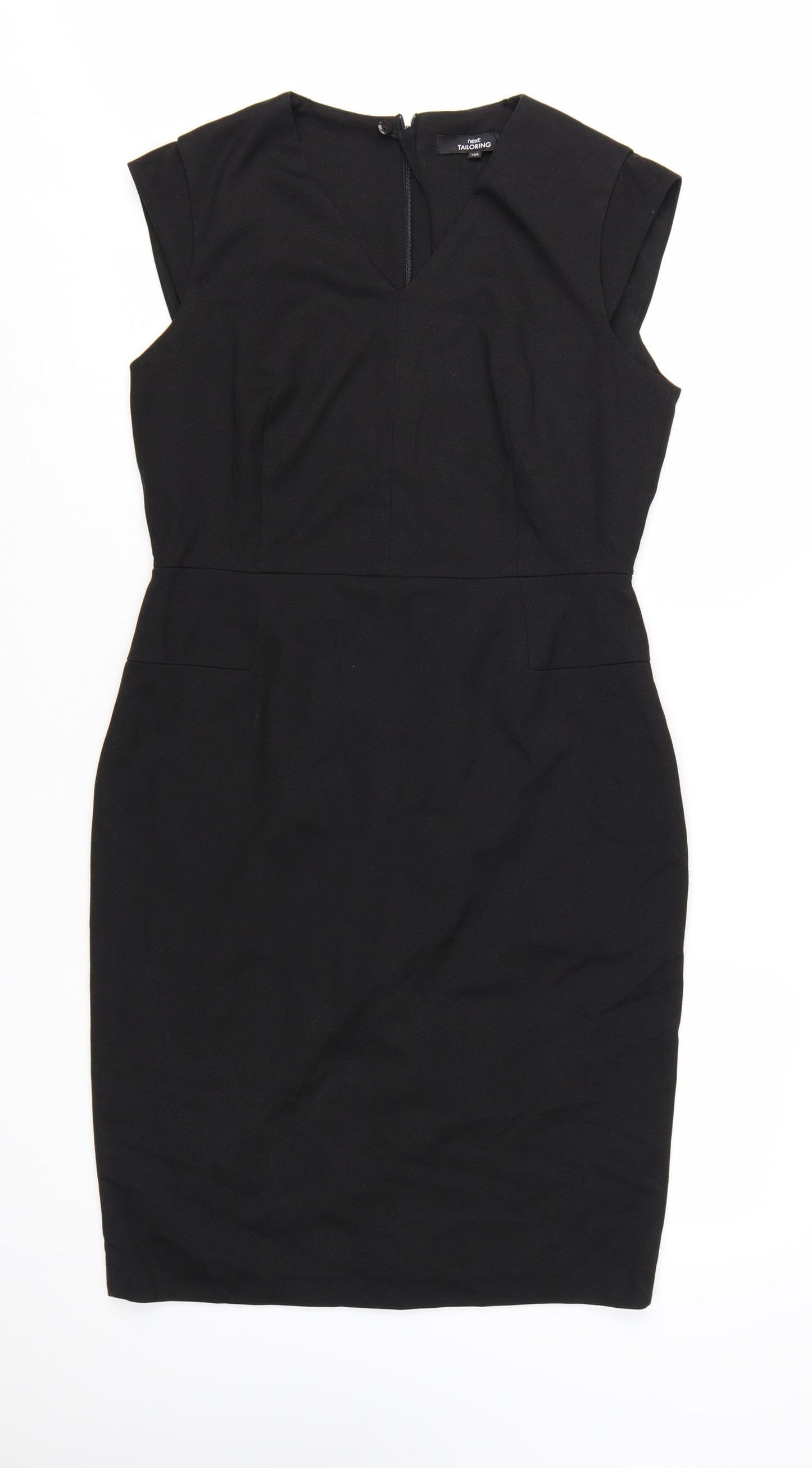Next Women Black Size 10 Sheath Knee Length Tailoring Dress