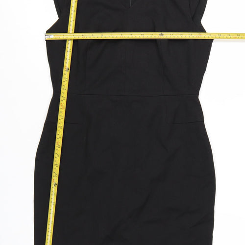 Next Women Black Size 10 Sheath Knee Length Tailoring Dress