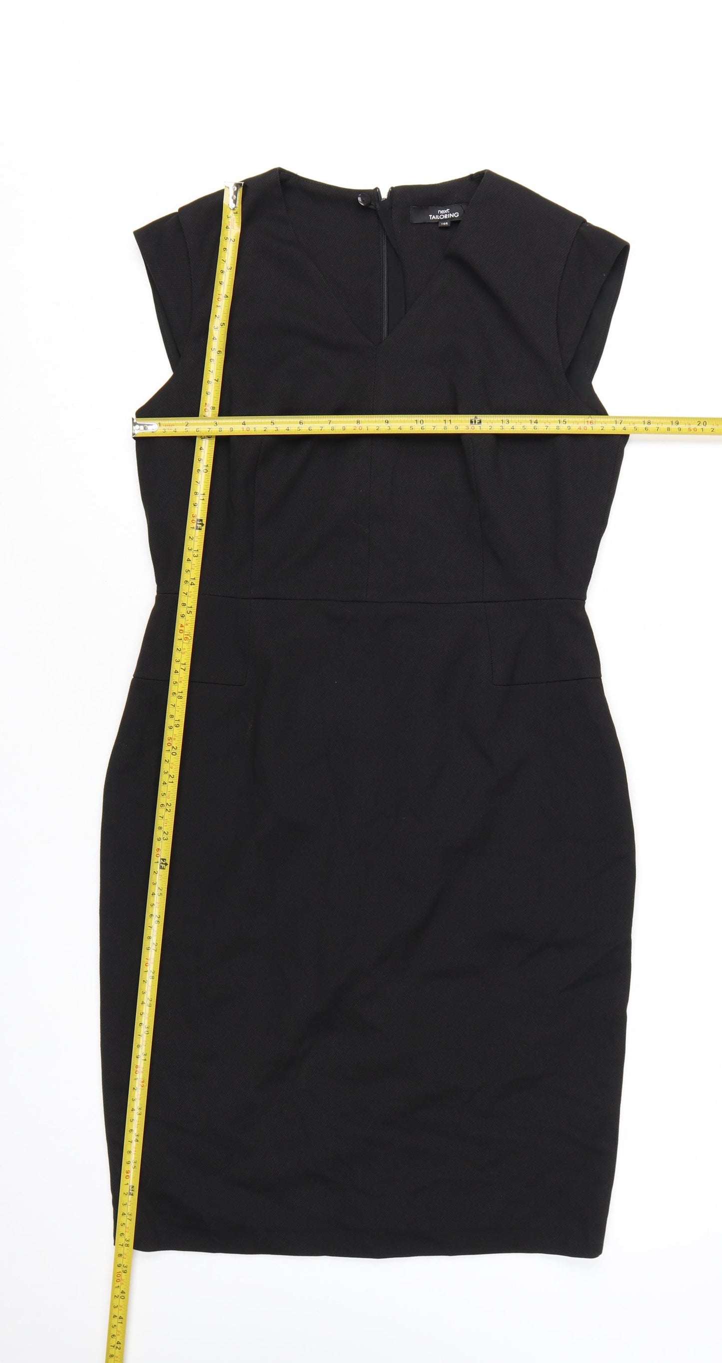 Next Women Black Size 10 Sheath Knee Length Tailoring Dress