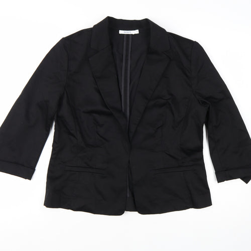Ricki's Women's Black Blazer Size 10 Cotton Blend Single-Breasted Jacket