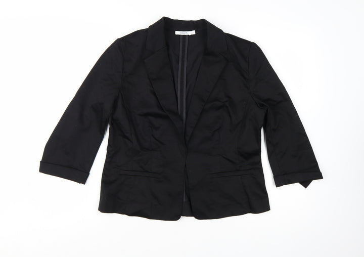 Ricki's Women's Black Blazer Size 10 Cotton Blend Single-Breasted Jacket