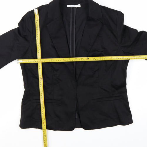 Ricki's Women's Black Blazer Size 10 Cotton Blend Single-Breasted Jacket