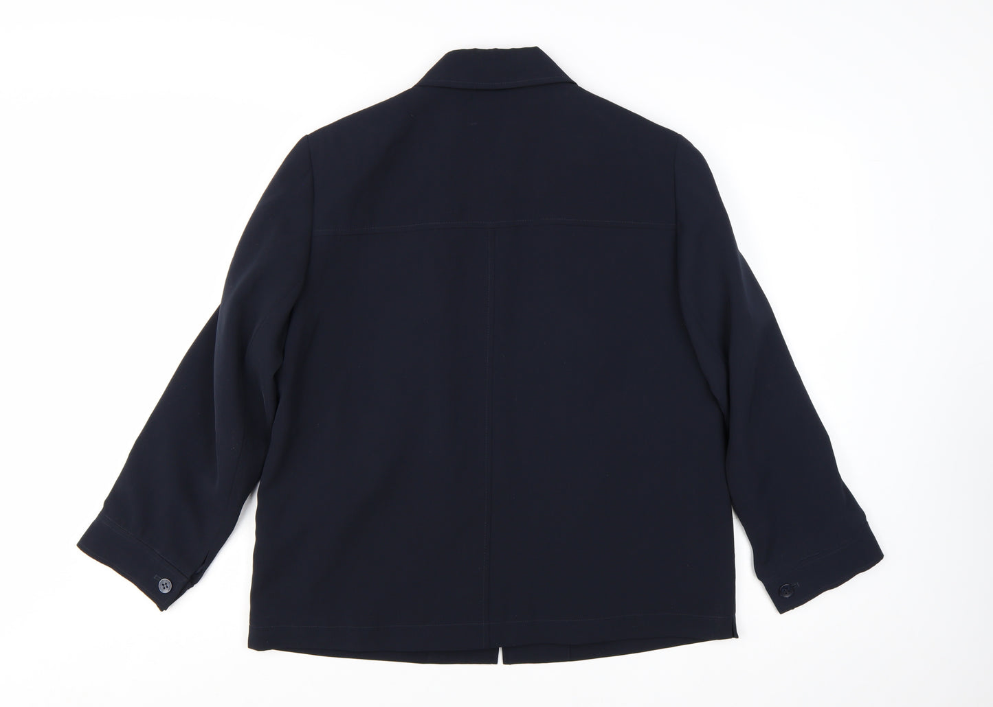 Concept K Women's Blue Polyester Zip Up Mid-Length Jacket Size 14