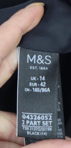 Marks and Spencer Women’s Black Size 14 Sheath Knee Length Dress