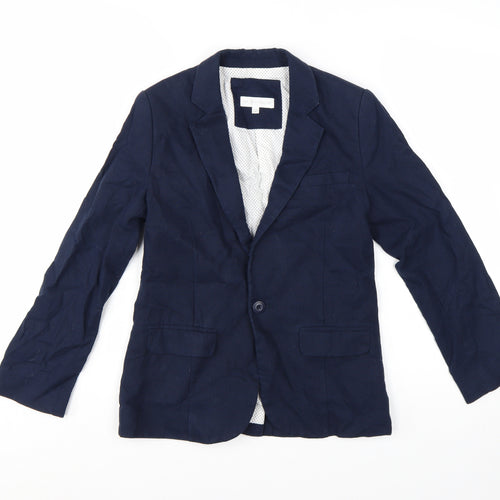 RJR John Rocha Boys Blue Linen Blend Blazer Jacket Age 11 Regular Fit