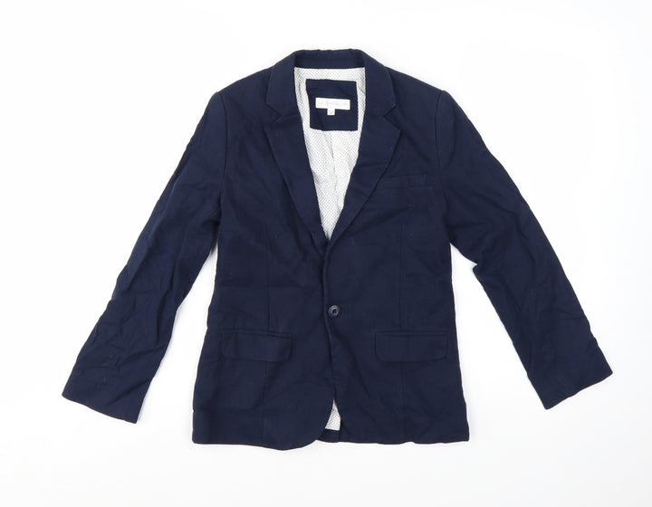 RJR John Rocha Boys Blue Linen Blend Blazer Jacket Age 11 Regular Fit