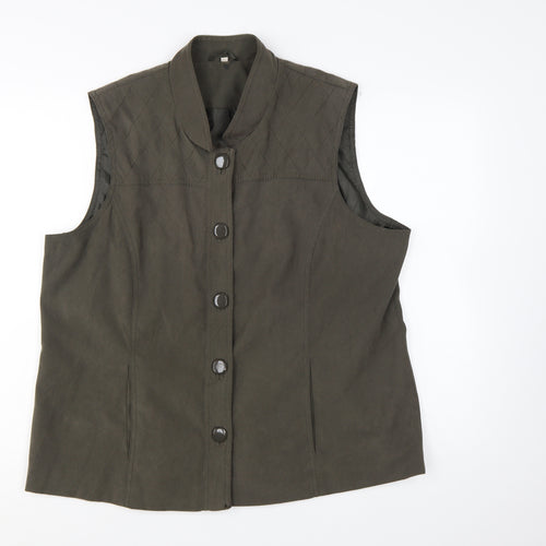 Honor Millburn Women's Green Quilted Waistcoat Size 18