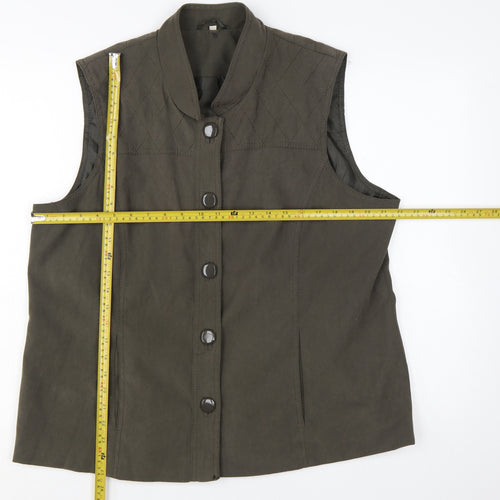 Honor Millburn Women's Green Quilted Waistcoat Size 18