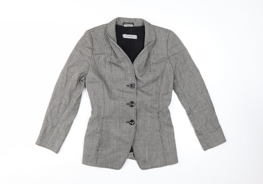 Sportmax Women’s Grey Wool Tailored Belted Jacket Size 12