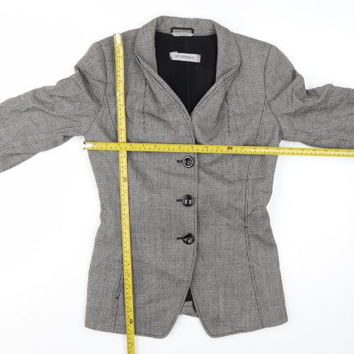 Sportmax Women’s Grey Wool Tailored Belted Jacket Size 12
