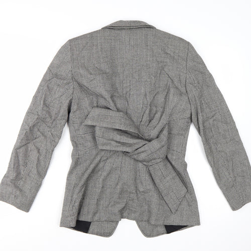 Sportmax Women’s Grey Wool Tailored Belted Jacket Size 12