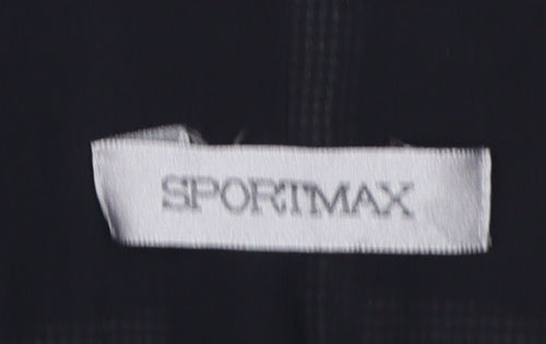 Sportmax Women’s Grey Wool Tailored Belted Jacket Size 12