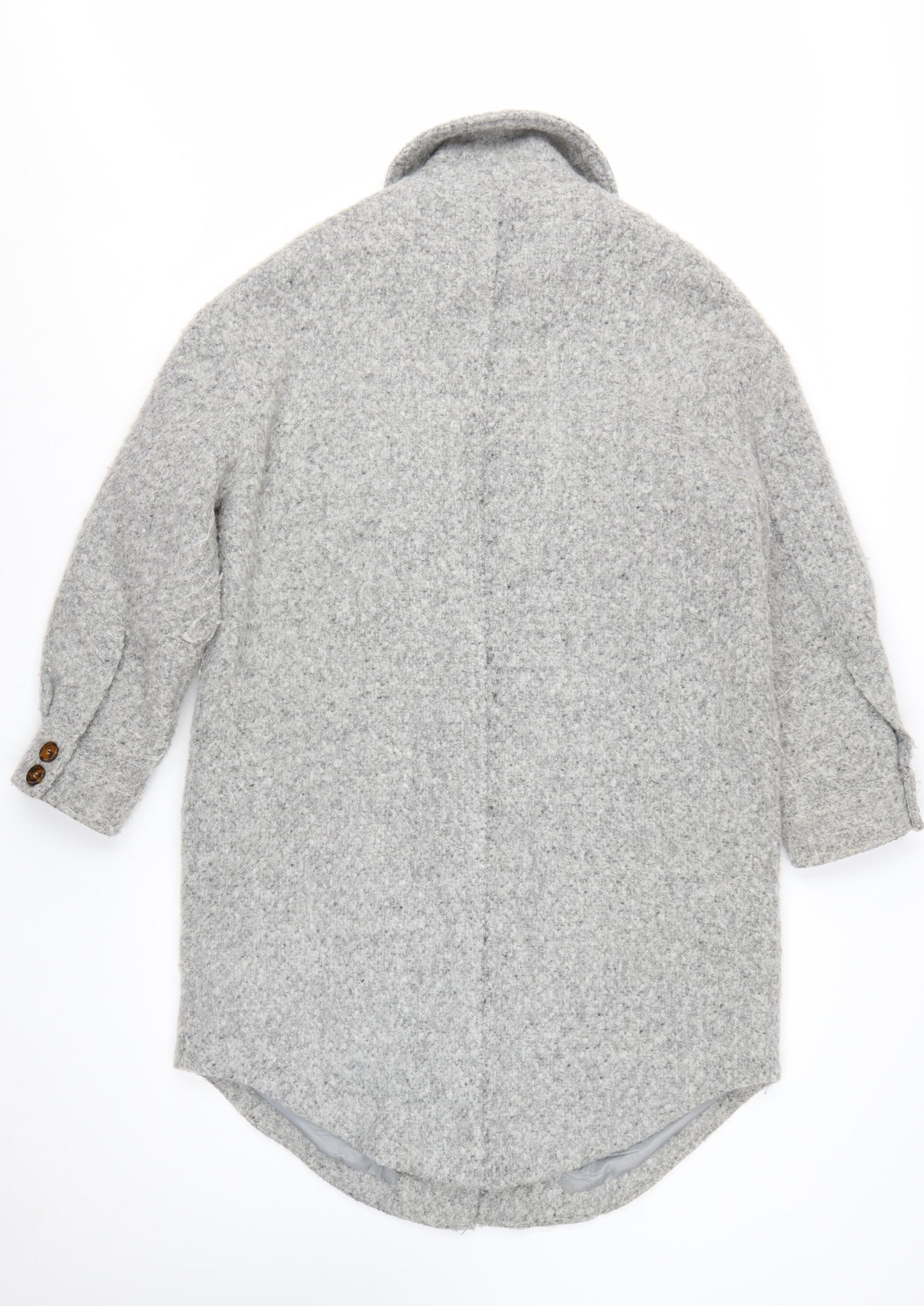 Topshop Women’s Grey Wool Blend Long Shacket Coat UK 8