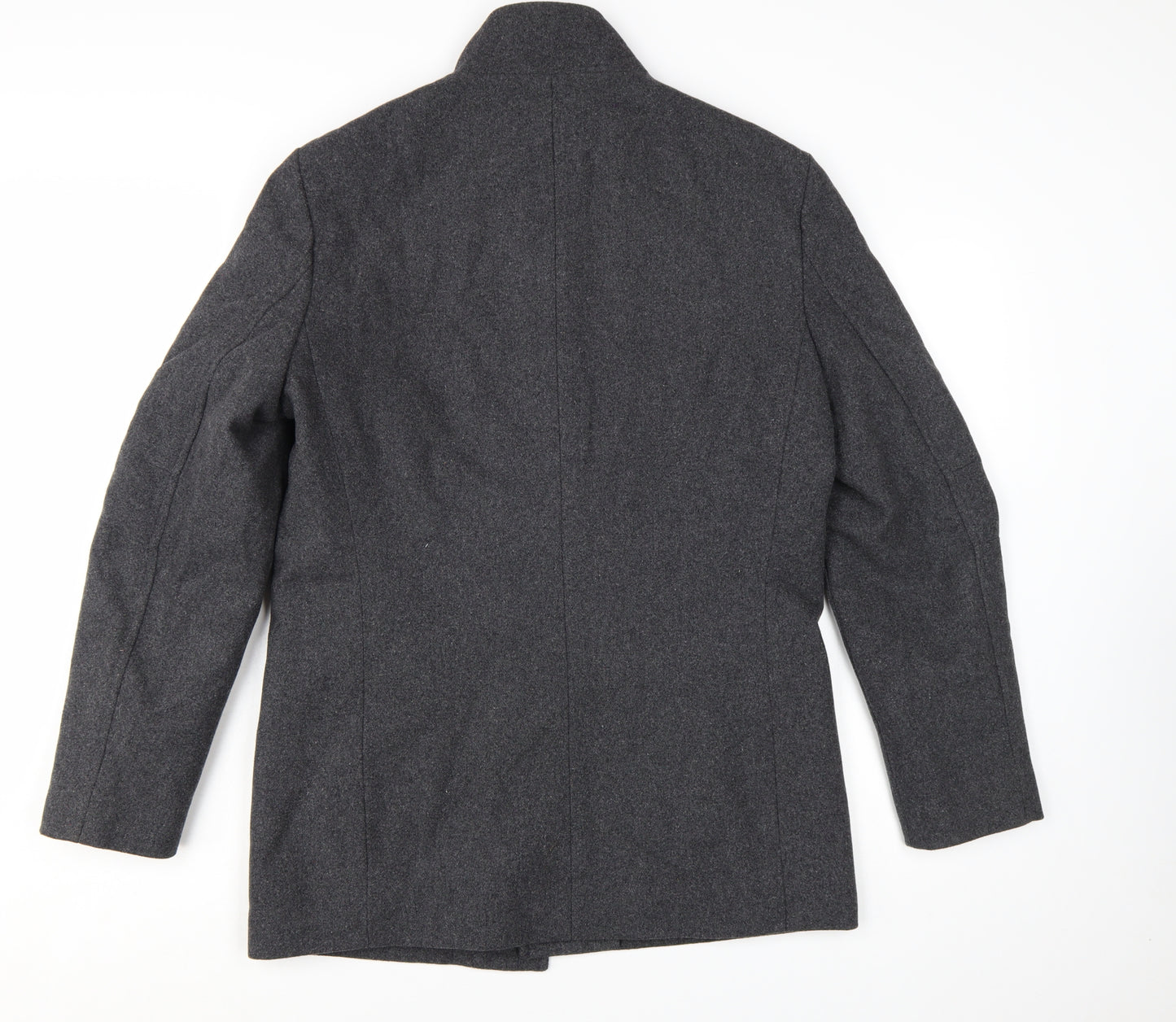 Marks and Spencer Men's Grey Wool Blend Smart Overcoat Size S