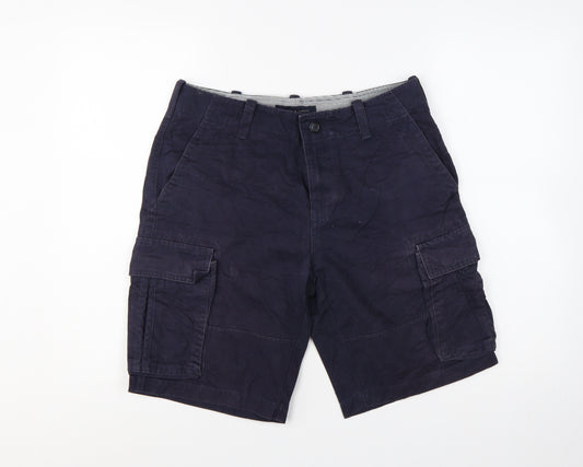 Tommy Hilfiger Men's Navy Blue Cargo Shorts Size 30 Cotton Blend